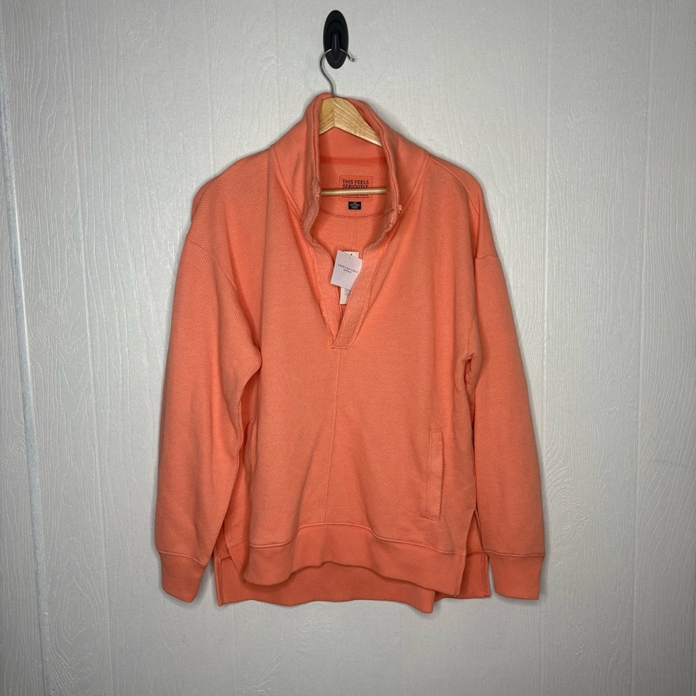 NWT American eagle coral pullover oversized size XXS